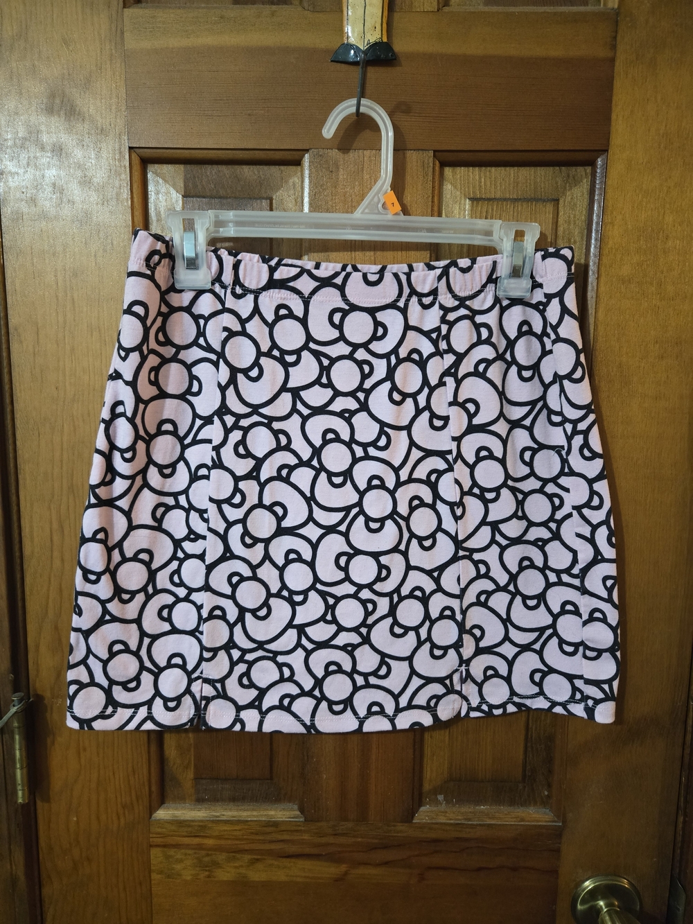Pink Floral Graphic Mini Skirt